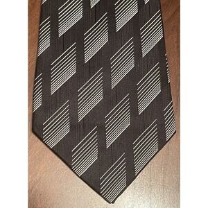 Joseph & Feiss International Black Gray 100% Silk Men’s Neck Tie Made In China